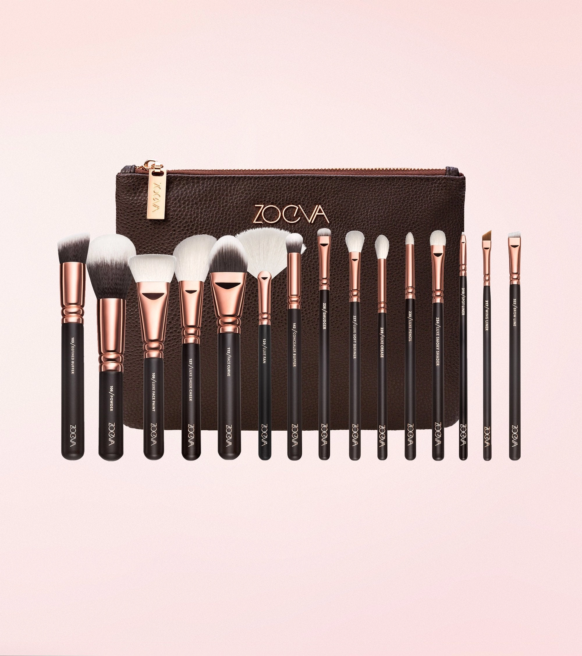 Rose Golden Complete Brush Set