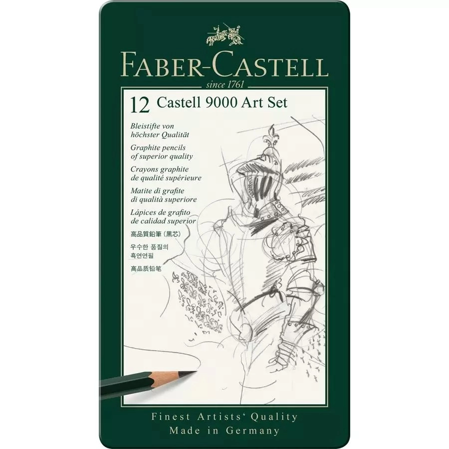 Castell 9000 graphite pencil, Art Set, tin of 12