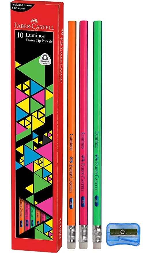 Faber-Castell Luminous Pencil Set with Sharpener (Black)