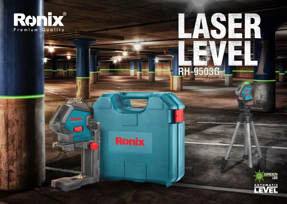 RONIX Professional 360degree H Plus Cross-line Laser Level-RH-9503G