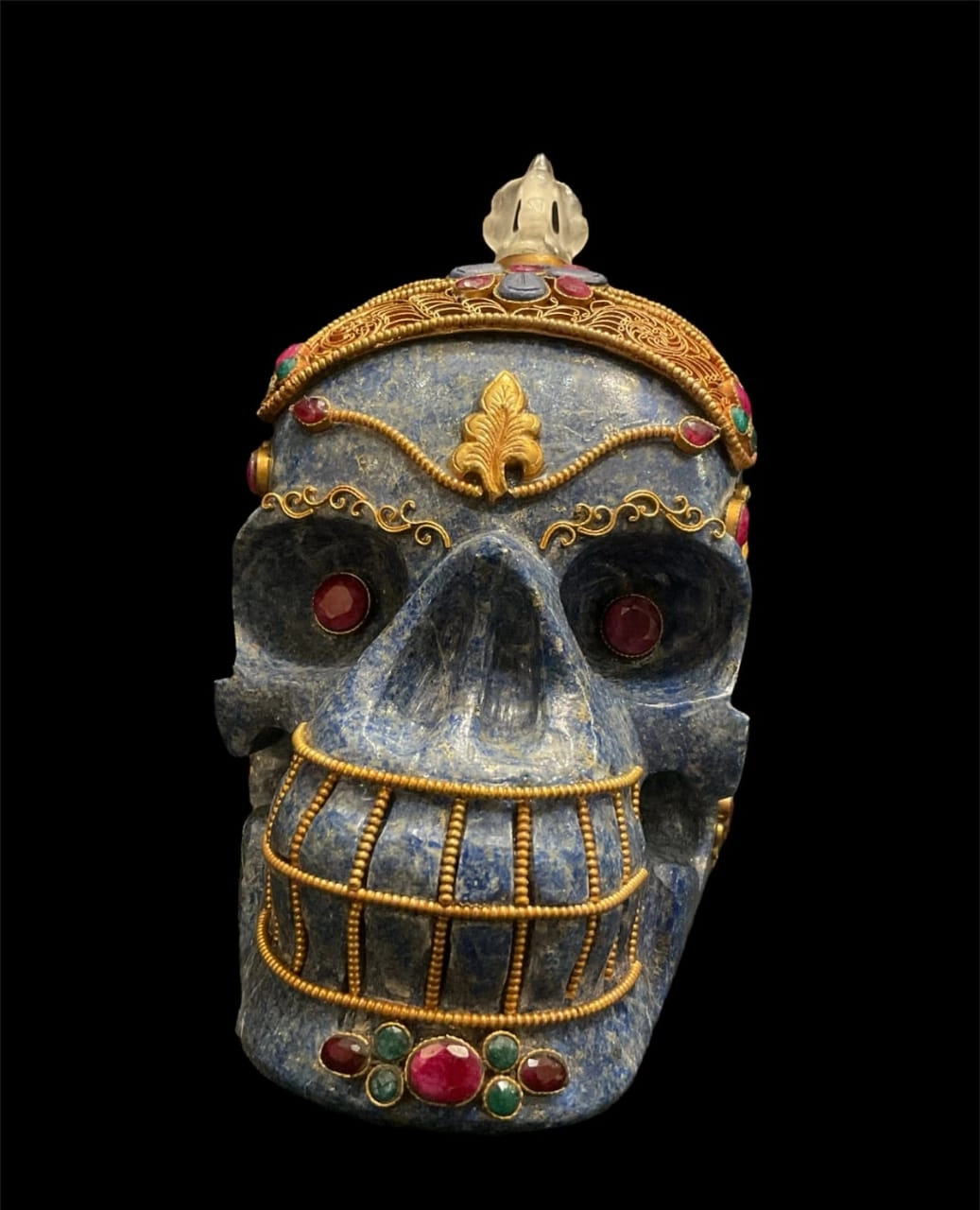 Lapis Lazuli Stone Skull