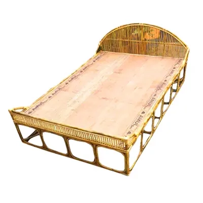 Natural Rattan Simple Bed