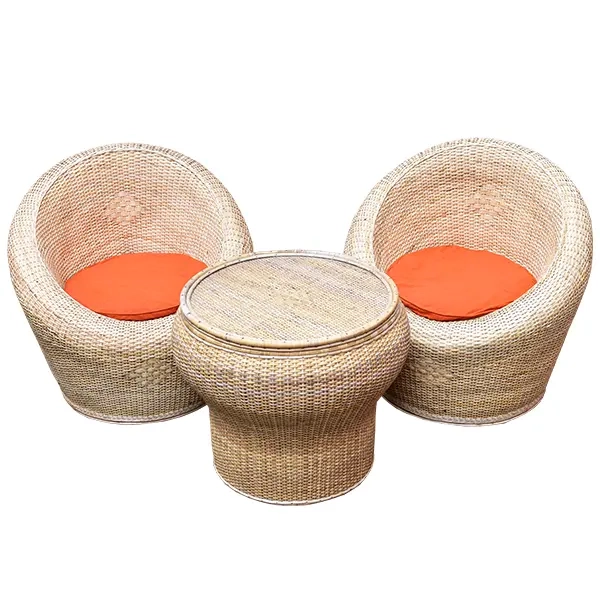 Apple Wicker Sofa with Table