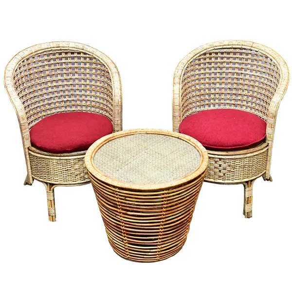 Cane & Rattan Chair Set