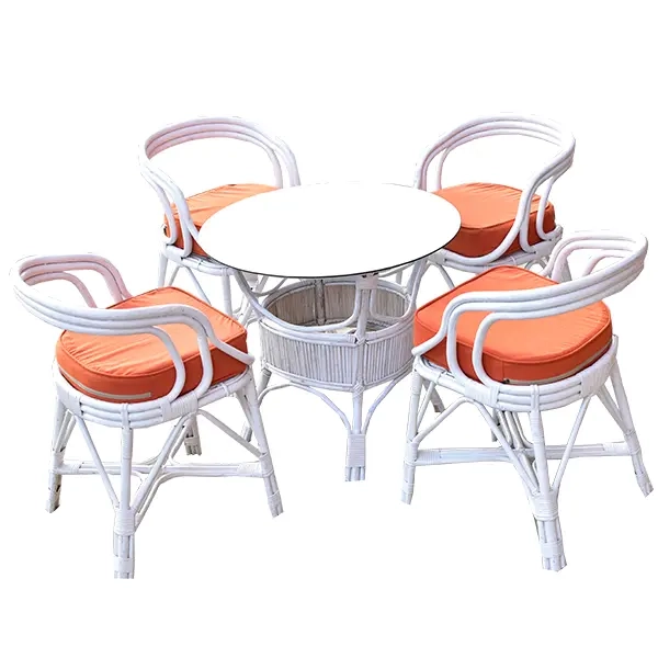 Cane & Rattan Dining Table Set