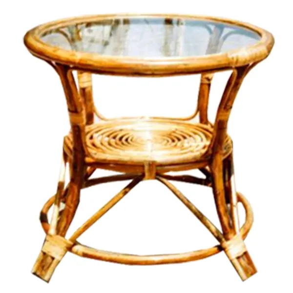 Cane & Rattan Table (hourglass)