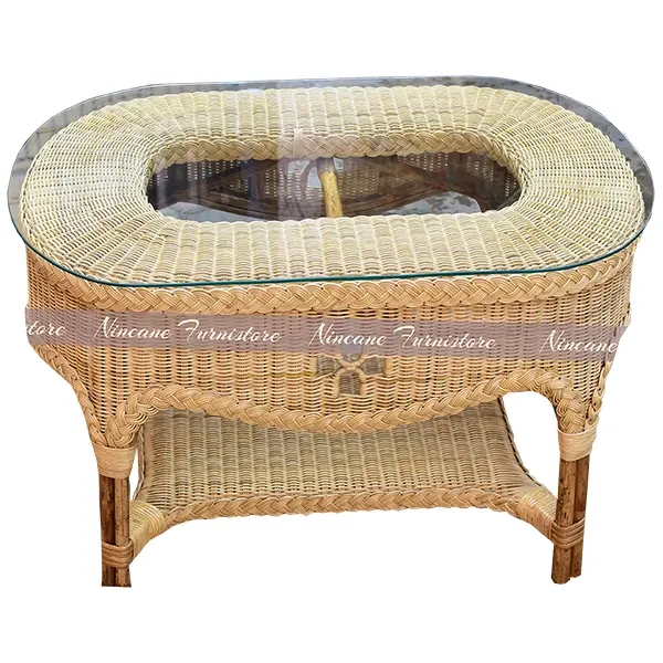 Cane & Rattan Wicker Table