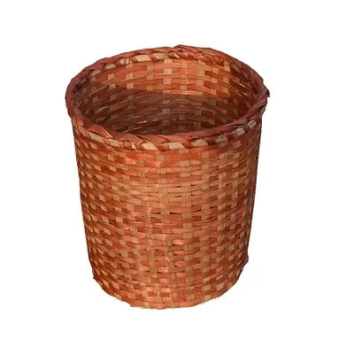 Light Red Cylindrical Bin