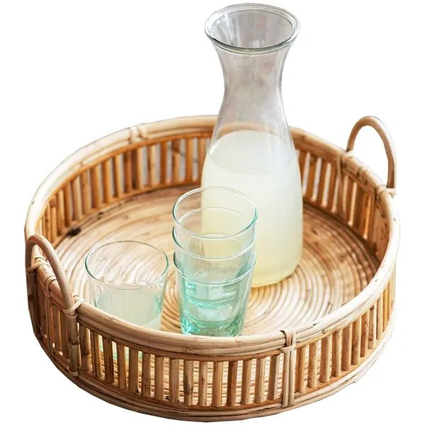 Rattan/Cane Round Tray