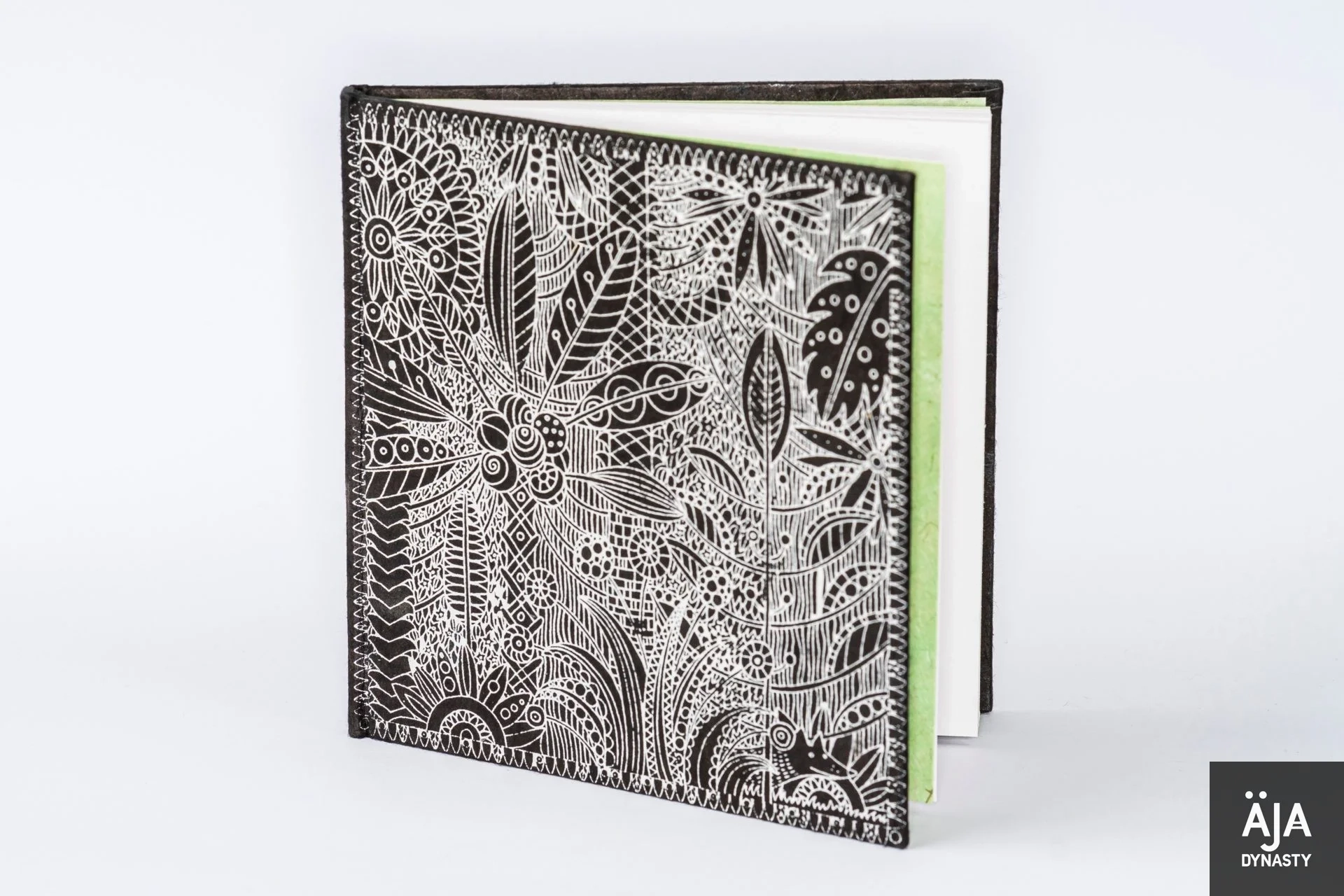 Lokta Notebook Magical Garden Silver Machine Paper