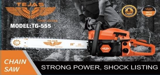 Tejas Chainsaw Gasoline Model TG-555