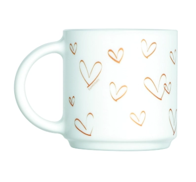 Luminarc Tempered Opal Everyday Heart Mug 340Ml Q2660