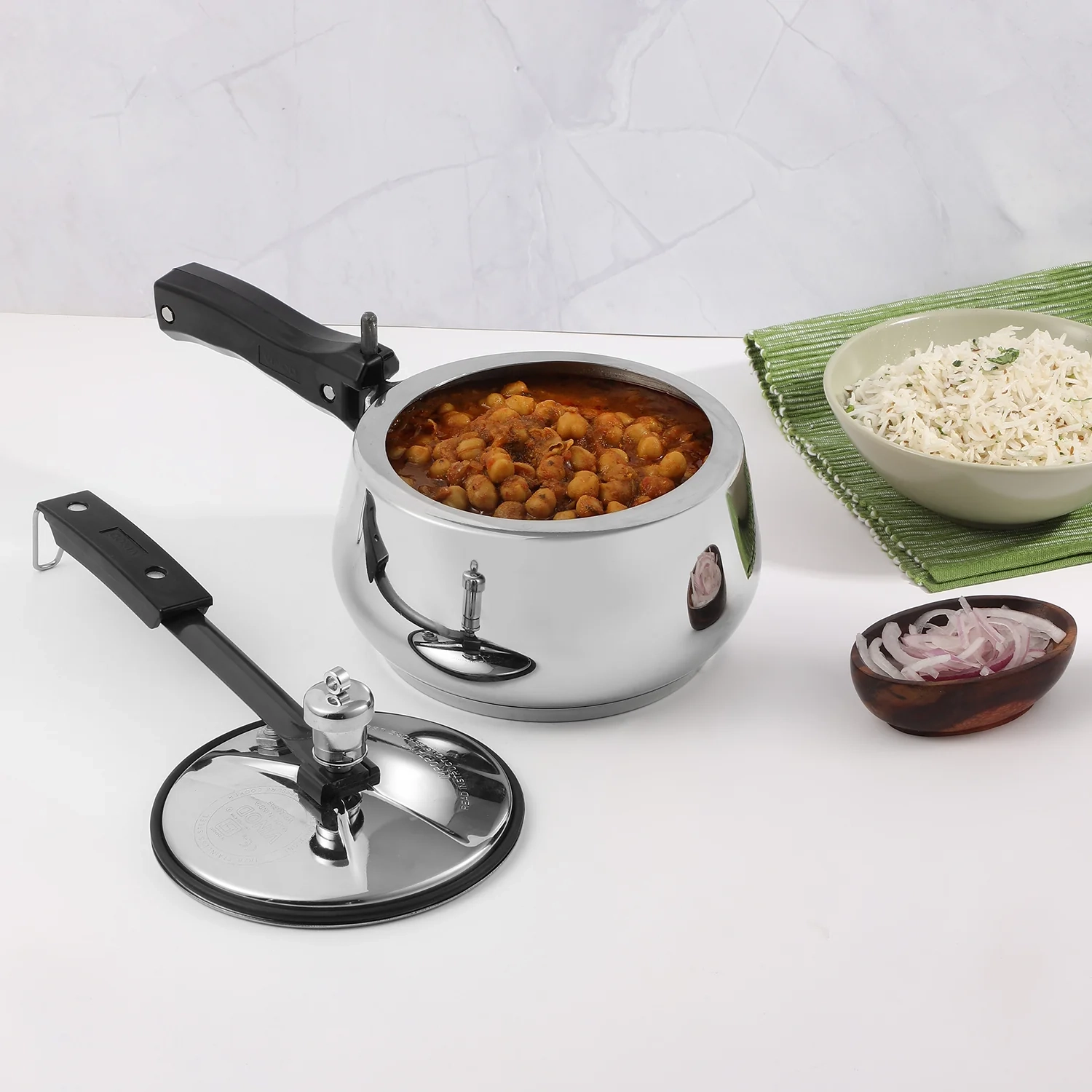 Vinod Europa Stainless Steel Handi Shape Inner Lid Pressure Cooker (Induction - Friendly) , Size - 1