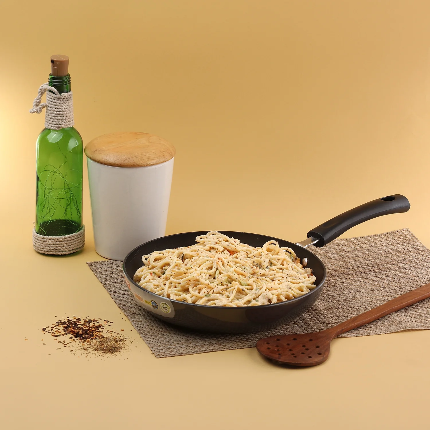 Vinod Hanos Non Stick Frypan (Induction Friendly) , Size - 22CM , 24 CM