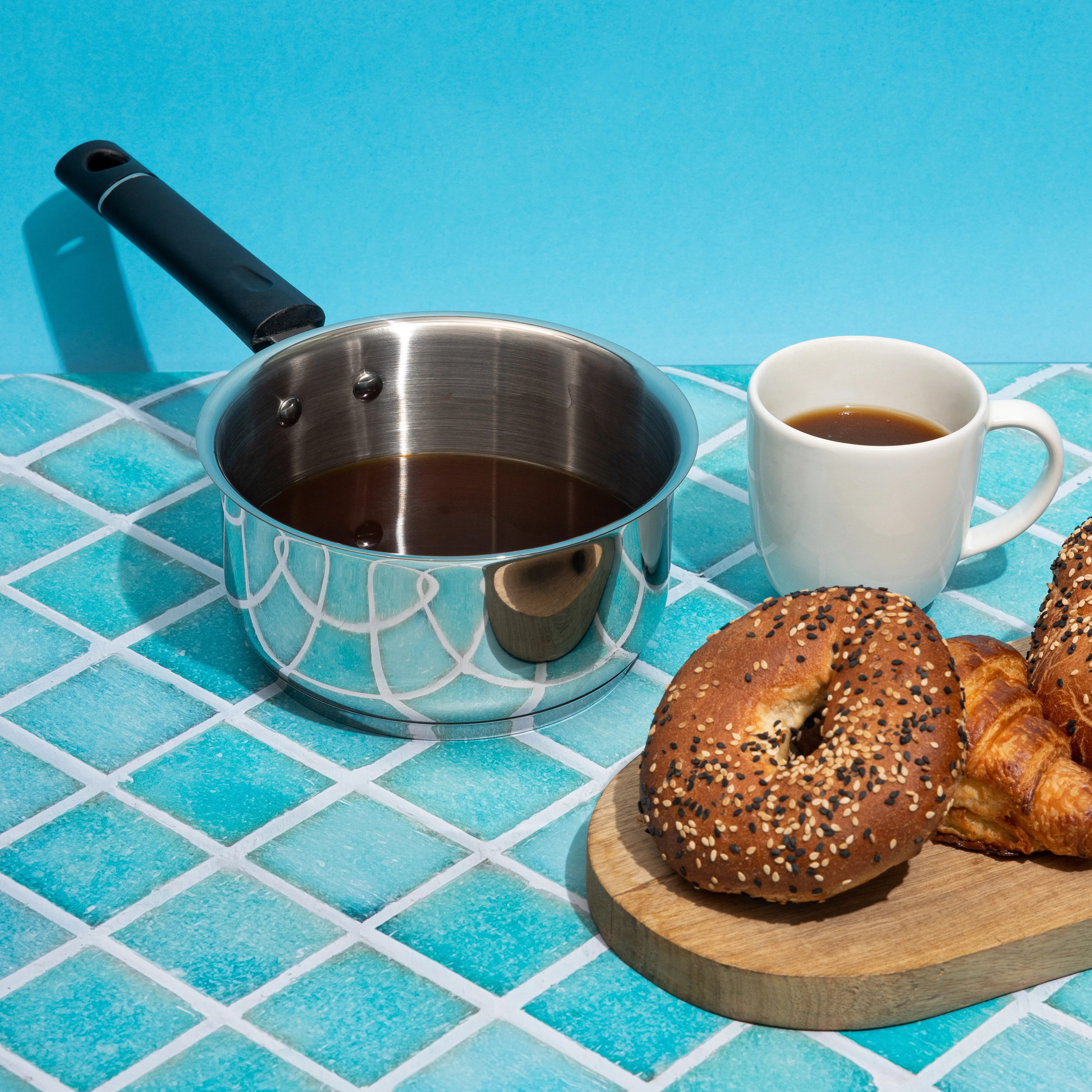 Vinod Stainless Steel Tivoli Saucepan (Induction Friendly) , Size - 16 CM , 18 CM