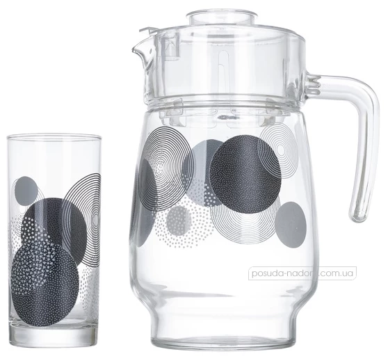 Luminarc-N3933-CONSTELLATION BLACK 7P DRINK SET -SS1/B3																				