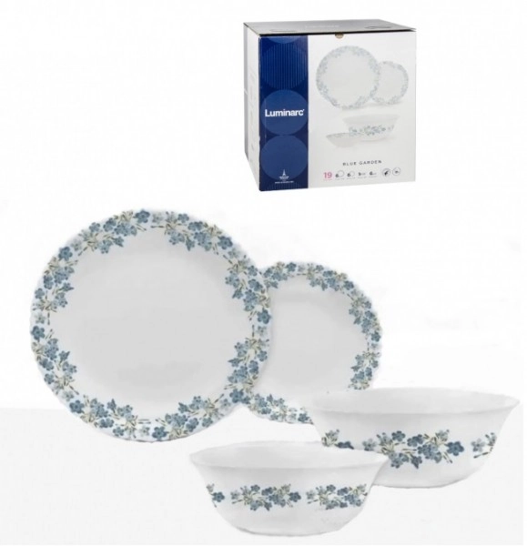 Luminarc TEMP FEST BLUE GARDEN 19P DIN SET-SS1/B2 Q0389	