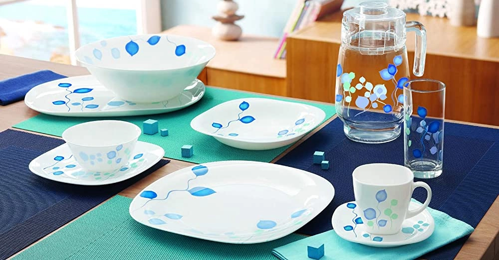 Luminarc	TEMP CARINE MISTY BLUE 46 PC DINNER SET H7220	