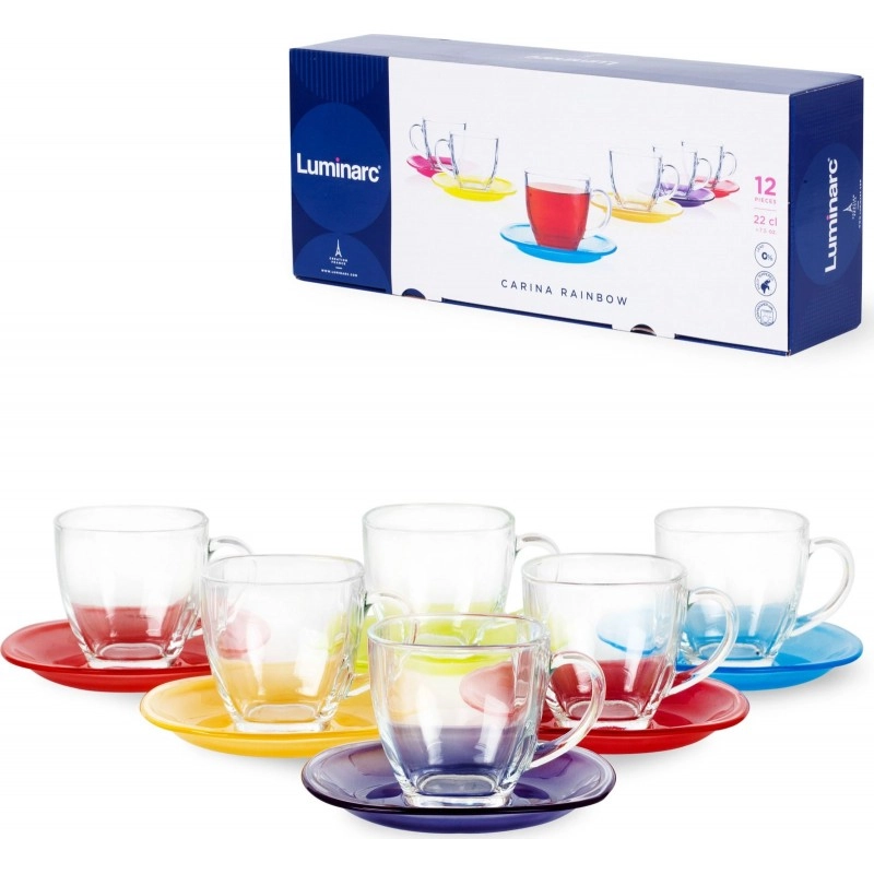 Luminarc	N4217	TEMP CARINA RAINBOW CUP & SAUCER 22
