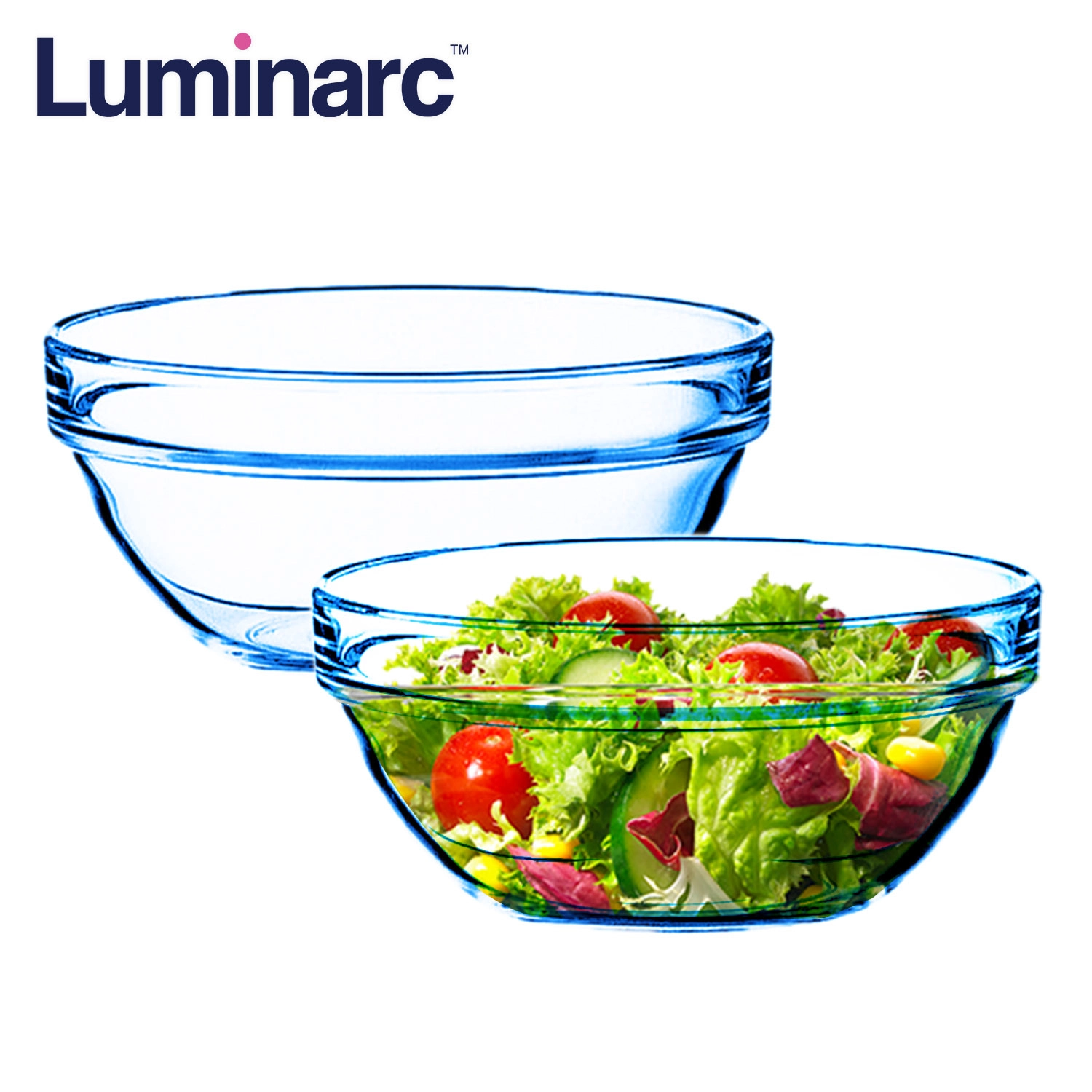 Luminarc STRUCTURE SALAD BOWL 17CM (6.75 INCH)/12 CM(4.75 INCH) - H0923/H0902