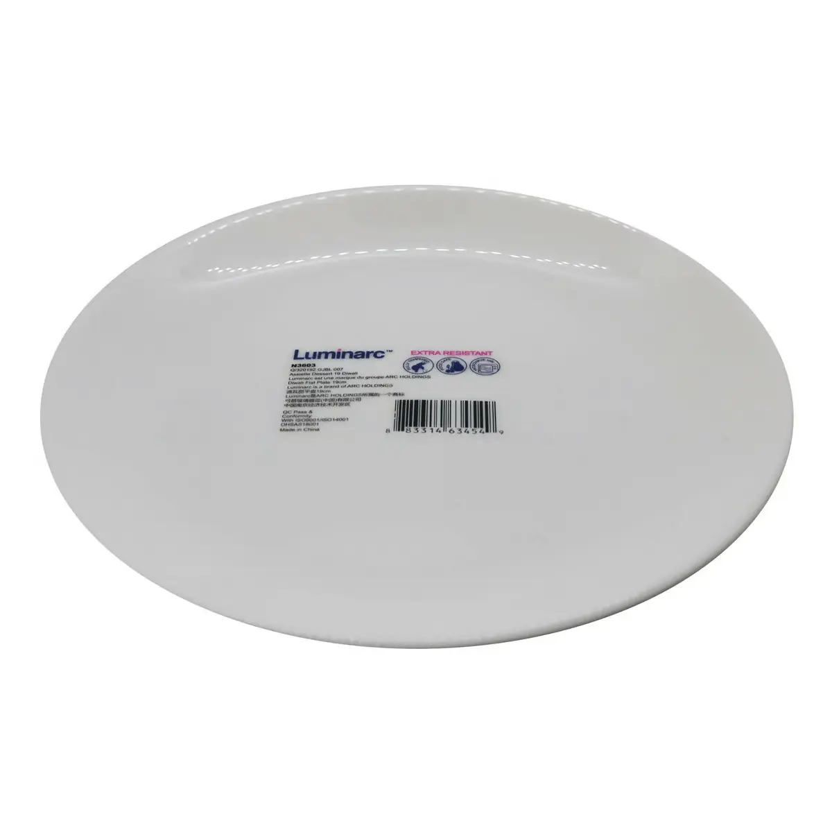 Luminarc-N3603-DIWALI FLAT PLATE 19CM (7.5 INCH)											