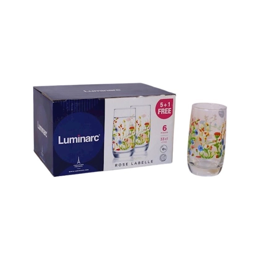 Set of glasses Luminarc Rose Labelle N9421, glass
