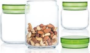 Luminarc Q6146 3P COLORLICIO GREEN LID JAR SET (SS1/B5)