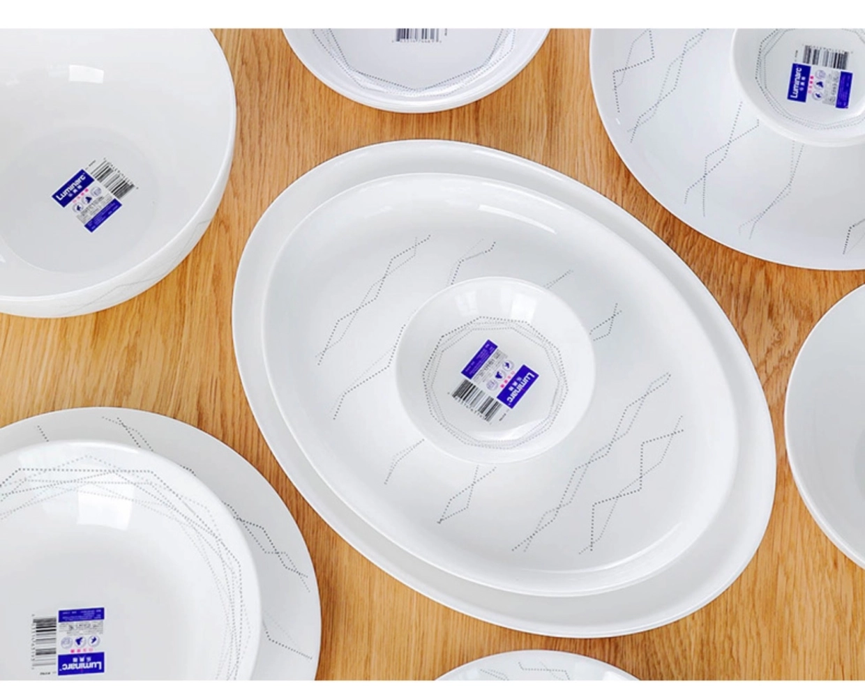 P3764 DIWALI MARBLE FLAT PLATE 27CM