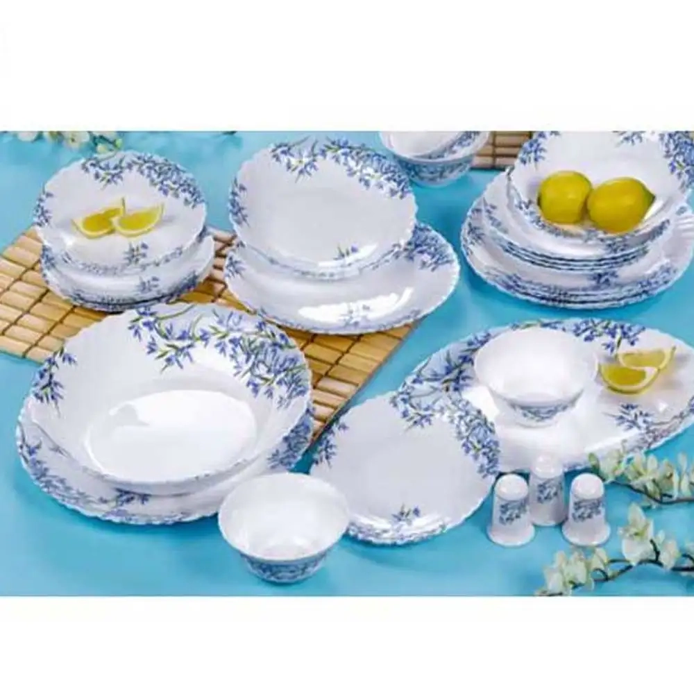 Luminarc Tempered 25 Pcs Arcopal Aliya Blue Dinner Set