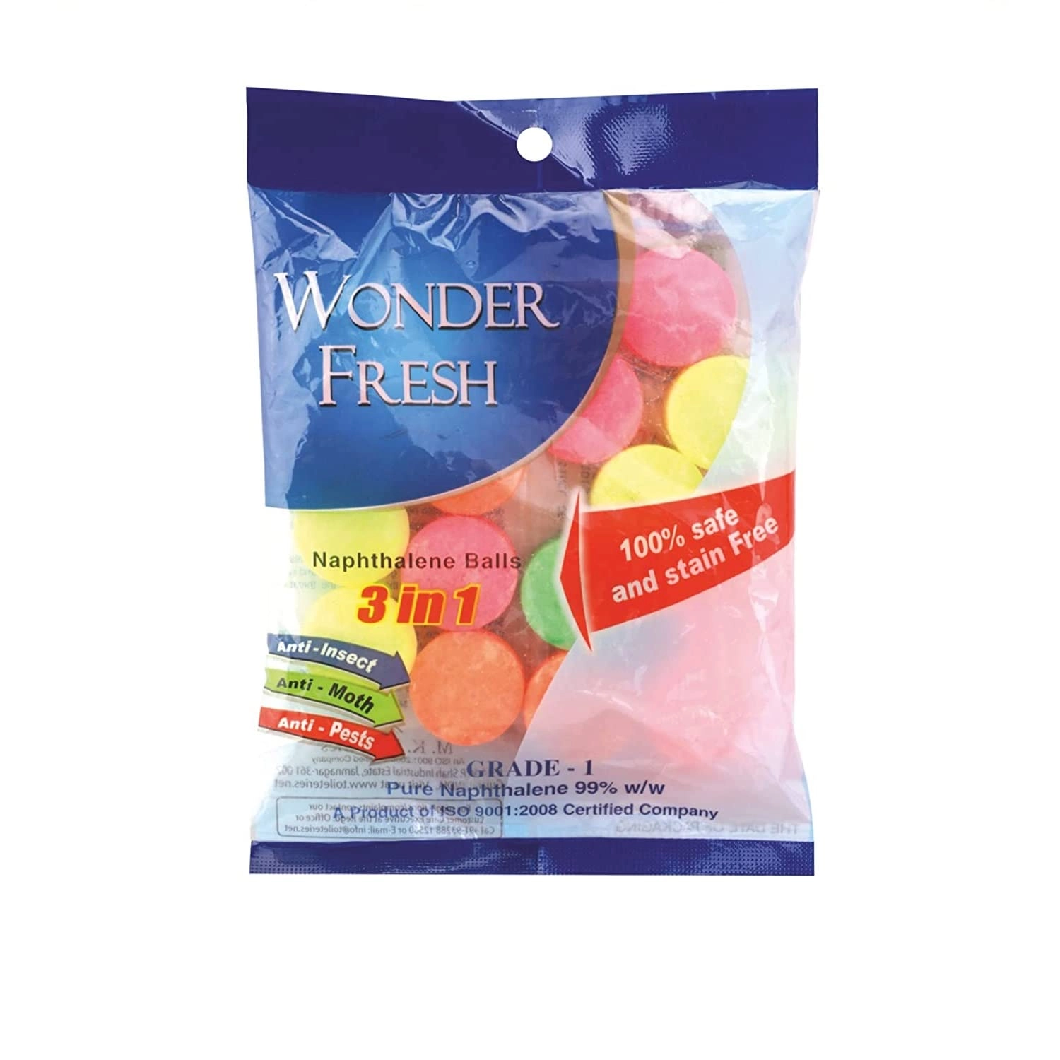 WONDER FRESH Naphthalene Balls Color 100Gm , 250Gm , 500Gm , 1000Gm