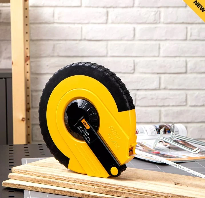 Deli-Fiber Leather Measuring Tape #50mX14.5mm -EDL9850ZY