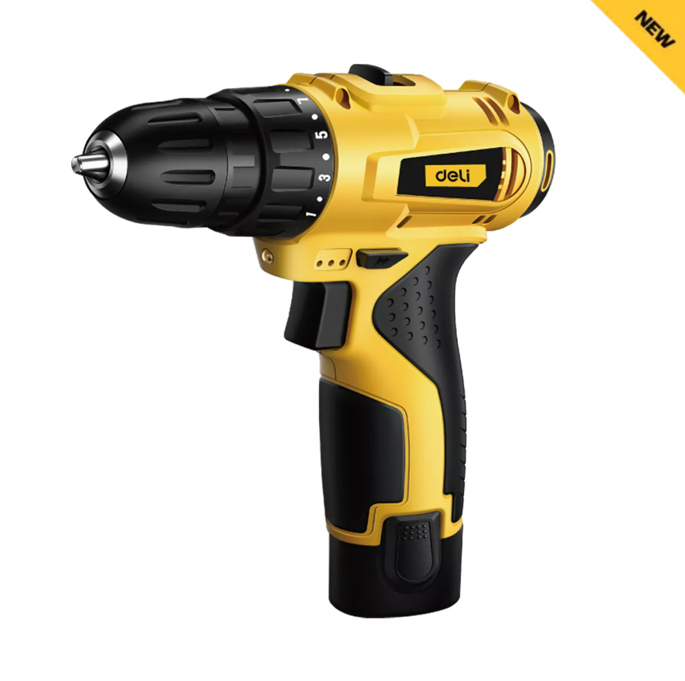 Deli 12V Lithium-lon Cordless Drill(2 batteries pack)