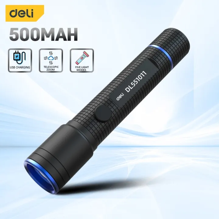 Deli Rechargeable LED Flashlight