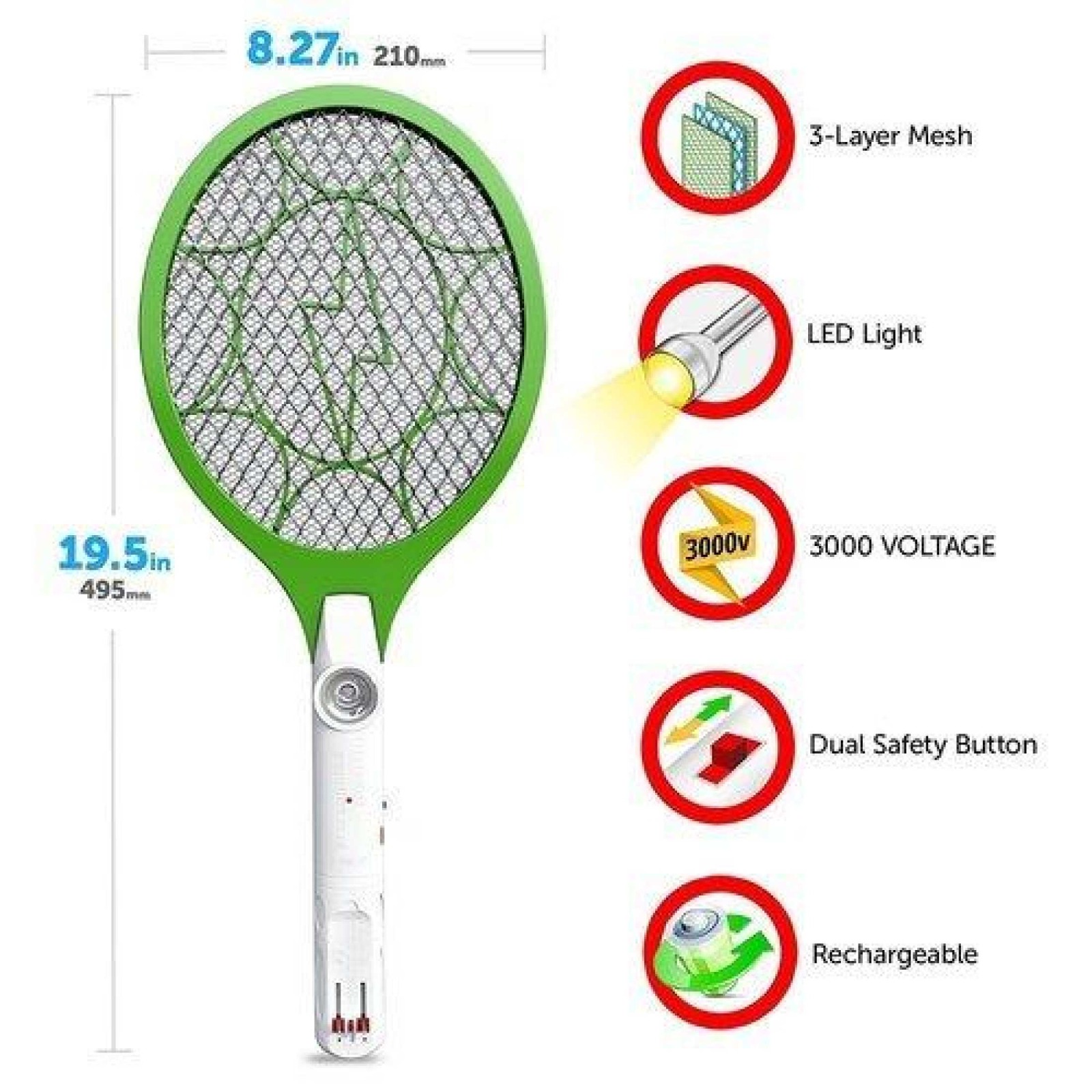 Rechargeable Mosquito killer racket Electric Insect Killer (Bat)