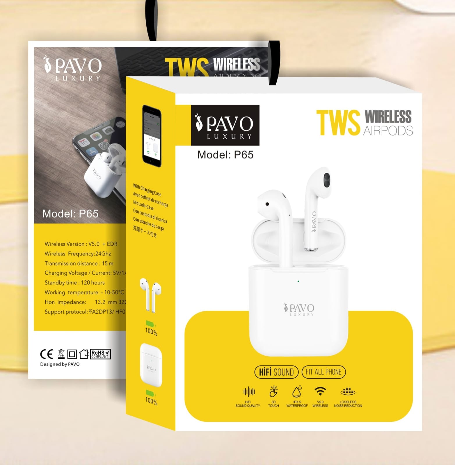 Pavo P-65 Wireless Earbuds