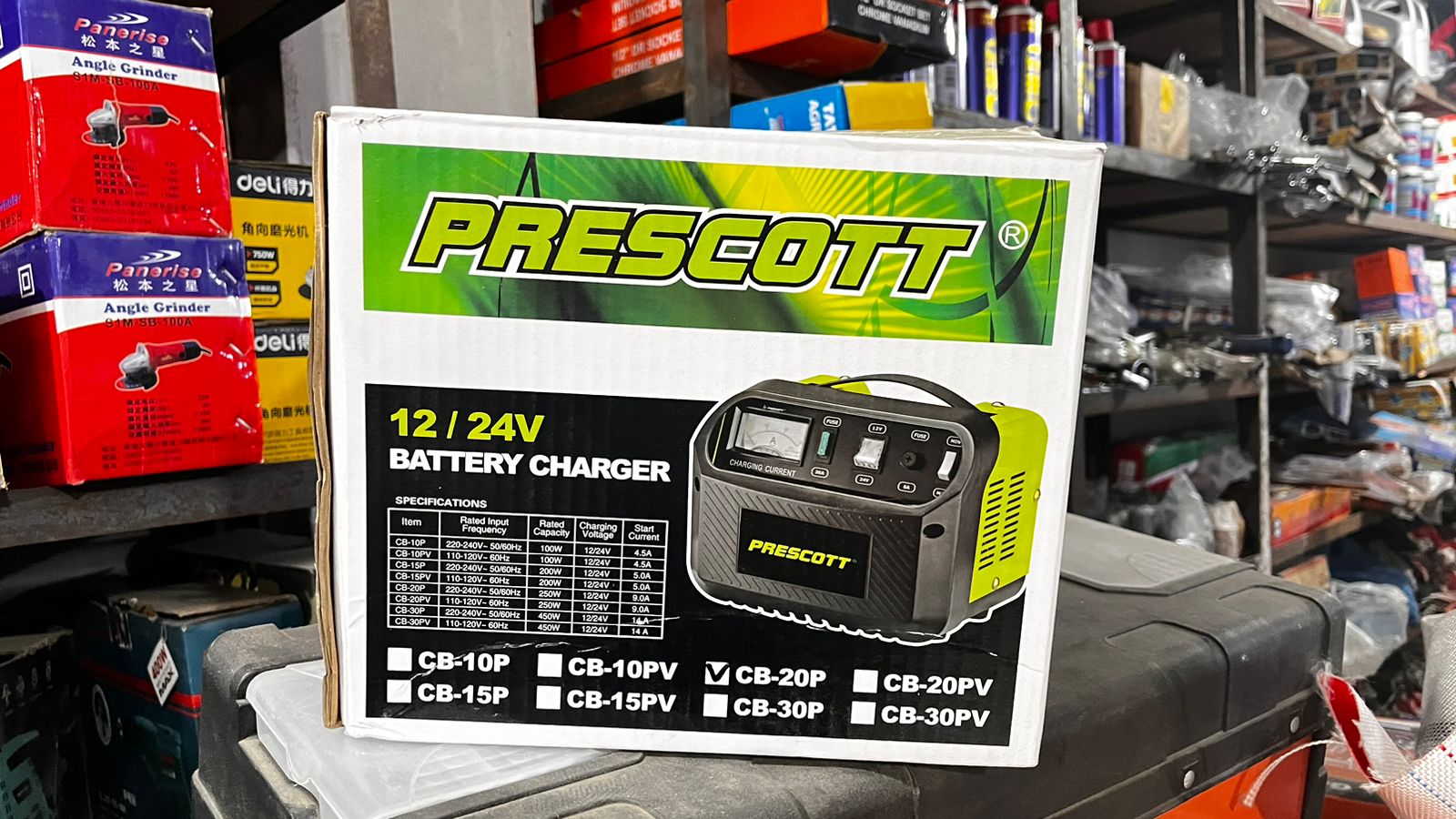 Prescott CB-50P Battery Charger (Green and Black)