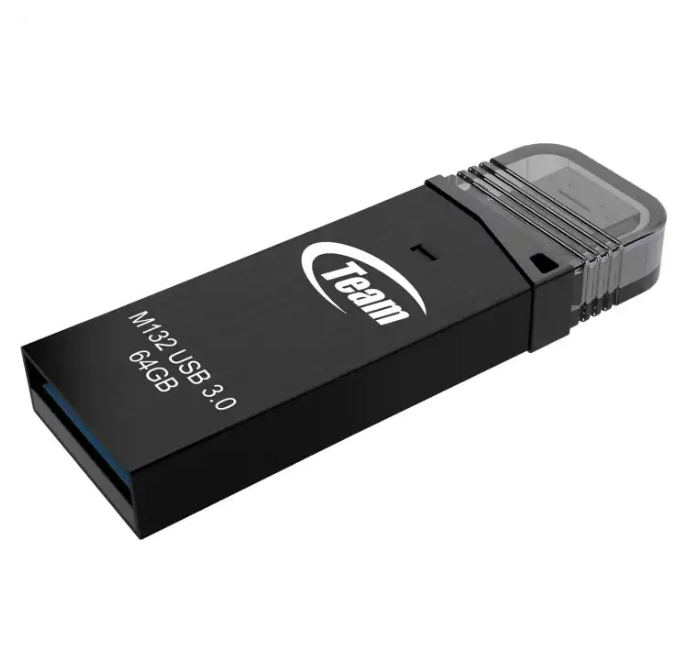 TeamGroup M132 OTG Pendrive (64GB | Micro USB & USB 3.0 | Support Mobile/Tablet/PC | 38mm Compact Size)