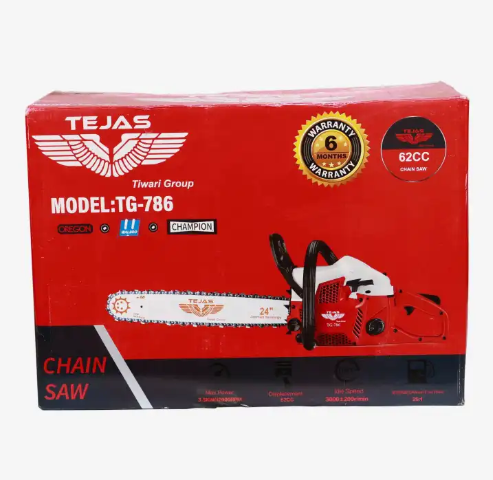 Tejas 62Cc/3.5Kw Gasoline Chainsaw 600Mm (Tg786)