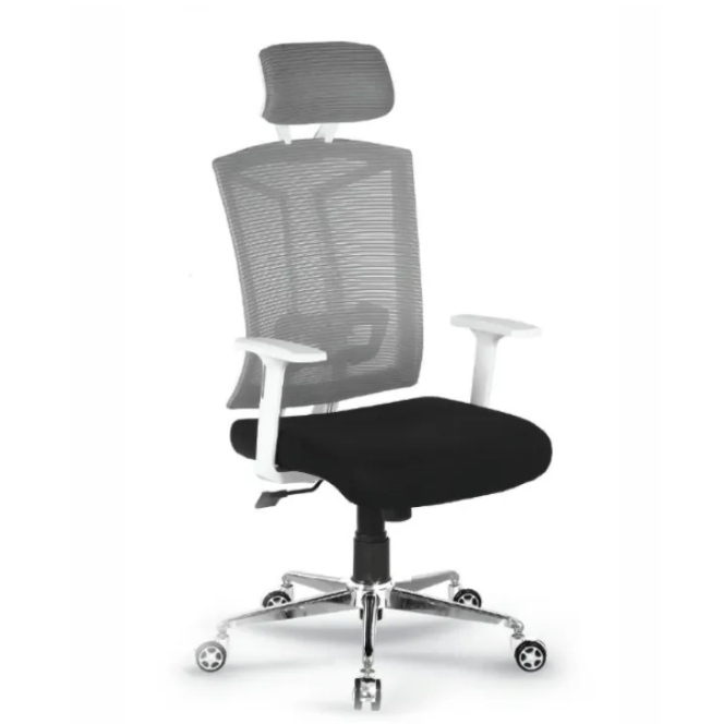 High Back Chair- White (TP WAVE )