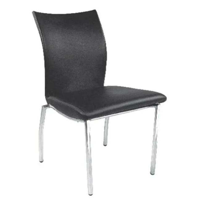 Armless Black Leather Chair (TP 820)