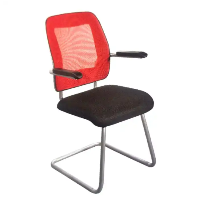 Red-Black Visitor Chair (TP 848)