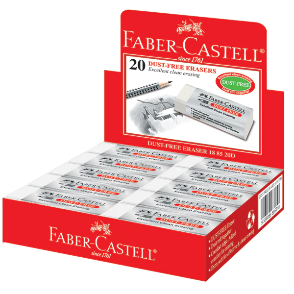 FABER-CASTELL dust free eraser 20 pcs medium size