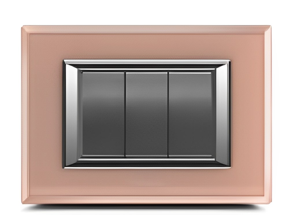 Goldmedal Quorra Cover Plates(Crystal Light Glass)- Honey Mint