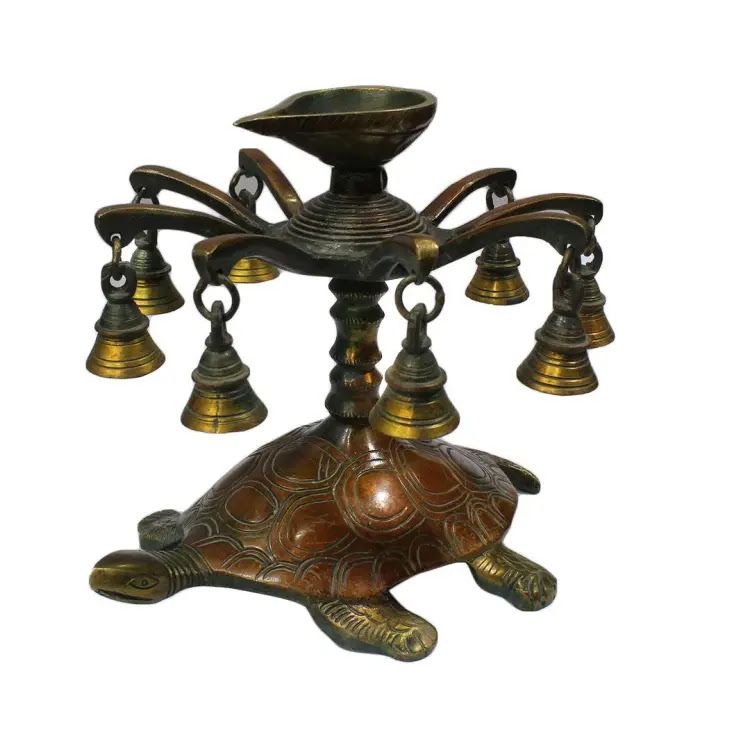 Golden Bells Designed Tortoise Stand - 9.5"