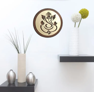 Ganpati Ji For Gift and Office & Home Décor Lord Ganesh ji Wooden Wall Decoration, temple Entrance Gate