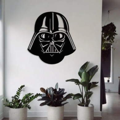 Star Wars Darth Vader Wooden Decor Black 3D Wall Art 2FT