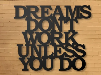 Wooden 3D Motivational Quotes Frames for Wall Decor