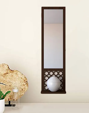 Mirror Shelf Wooden Pot Holder