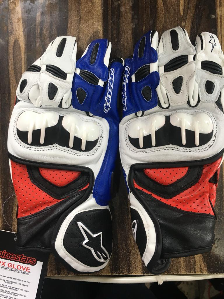 Alpinestars GPX White / Red / Blue Gloves