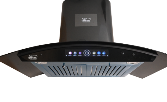 Wave Air Glass Hood Kitchen Chimney 90 cm
